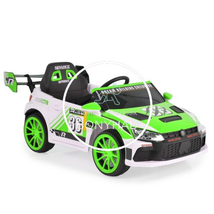 BO Drift elektromos autó - hátsó spoiler szárnnyal - Zöld