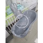 Piskóta kád - 102 cm - Bagoly - Szürke