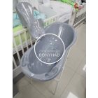 Piskóta kád - 102 cm - Bagoly - Szürke