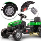 Ráülős, pedálos traktor utánfutóval - Zöld