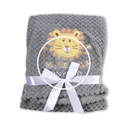 Cangaroo Freya Baba Takaró – Puha Fleece, Sötétszürke