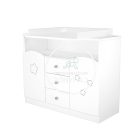 Félix - 106 - os Pelenkázószekrény - Fehér - Csillagos