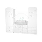 Félix - 106 - os Pelenkázószekrény - Fehér - Csillagos