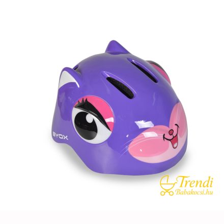 Kerékpáros sisak (48-54 cm) Lányos - Lila-pink