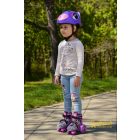 Kerékpáros sisak (48-54 cm) Lányos - Lila-pink