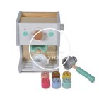 Fa játék - Fa kávéfőző gép - Kapszulás - Pasztel