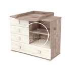 Viki - 107 - es pelenkázószekrény - Krém - Fűz