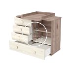 Viki - 107 - es pelenkázószekrény - Krém - Fűz