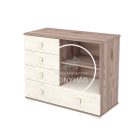 Viki - 107 - es pelenkázószekrény - Krém - Fűz