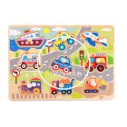 Fa játék - Fa puzzle - Járművek