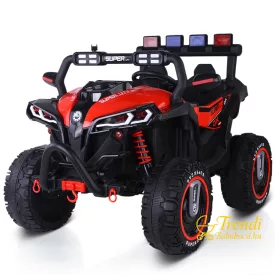 Buggy piros 2 személyes gyerek elektromos autó 4 motorral szemből – Trendi Babakocsi