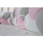 Braidy - Fonott rácsvédő - 220 cm - Rózsaszín/ Fehér / Szürke