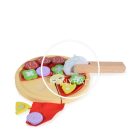 Fa játék - Fa vágható pizza - 22 darabos szett