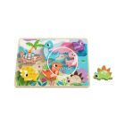 Fa játék - Fa puzzle - Forma illesztős - Dinos