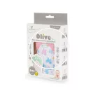 Olive kesztyű rágóka - Rózsaszín pillangós