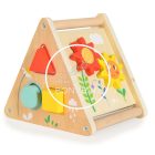 Fa játék - Fa készségfejlesztő háromszög - Pasztel