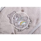 Kapucnis fürdőlepedő - Szürke - Maci