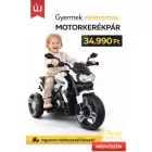 Gyermek elektromos motorkerékpár 12 Volt - os - Fehér