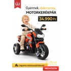 Gyermek elektromos motorkerékpár 12 Volt - os - Piros
