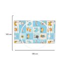 Kétoldalas vízálló csúszásmentes játszószőnyeg 180 x 100 cm - Kék