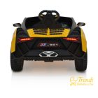 Cordoba sárga gyerek elektromos autó kormány és műszerfal közelről – Trendi Babakocsi
