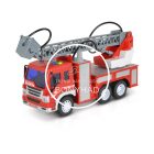Kisautó - Műanyag - Tűzoltó autó, létrás szerkocsi