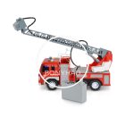 Kisautó - Műanyag - Tűzoltó autó, létrás szerkocsi