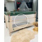 Next Level - Utazóágy - 2 szintes, lehajtható oldalfallal - Zöld