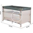 Next Level - Utazóágy - 2 szintes, lehajtható oldalfallal - Zöld