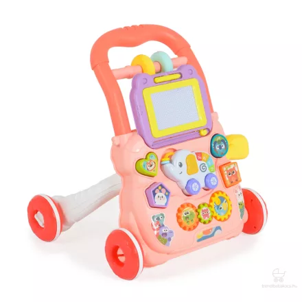 MUSIC WALKER járássegítő – Elefántos, Pink (2in1 zenei + mágneses táblás fejlesztő játék)