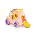 Kisautó - Műanyag - Zenélő - Formabedobós - Pink