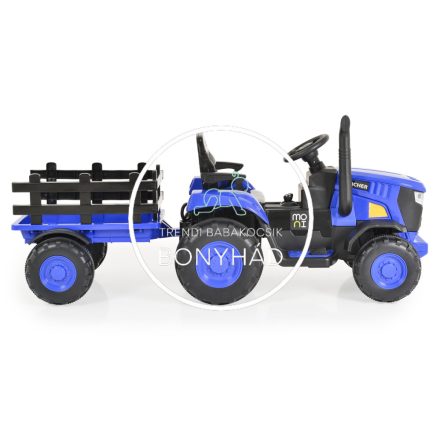 Elektromos Traktor utánfutóval - Kék