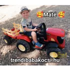 Gyermek traktor hátulról – Piros