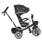 Tricikli - Szülőkaros, 360 fokban forgatható üléssel - Narancs