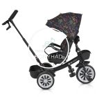 Tricikli - Szülőkaros, 360 fokban forgatható üléssel - Narancs