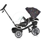 Tricikli - Szülőkaros, 360 fokban forgatható üléssel - Narancs