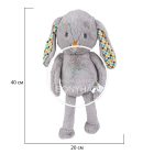 Bali Bazoo - Ölelhető plüss - Nyuszi - 40 cm - Szürke