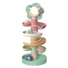 Fa játék - Fa golyópálya tükörrel - Pasztel szín