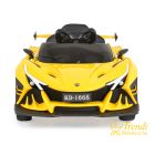 Flash sárga gyerek sportautó LED első és hátsó lámpákkal