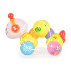 Bébijáték - Vidám, műanyag kukacka - Kerekekkel
