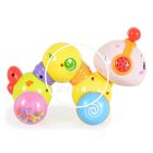 Bébijáték - Vidám, műanyag kukacka - Kerekekkel