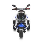 Kék háromkerekű elektromos gyermek robogó szemből – Trendi Babakocsi