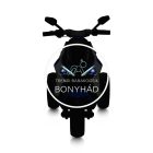 Kék elektromos gyerek robogó világító első LED lámpákkal