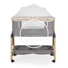 Babaöböl - Amo -  szúnyoghálóval, 7 pozícióban állítható magassággal, kerekekkel, tárolóval - Világosszürke