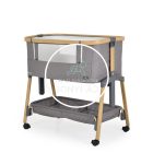 Babaöböl - Amo -  szúnyoghálóval, 7 pozícióban állítható magassággal, kerekekkel, tárolóval - Világosszürke