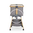 Babaöböl - Amo -  szúnyoghálóval, 7 pozícióban állítható magassággal, kerekekkel, tárolóval - Világosszürke