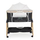 Babaöböl - Amo -  szúnyoghálóval, 7 pozícióban állítható magassággal, kerekekkel, tárolóval - Fekete