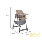 Lindo - Multifunkciós Etetőszék - Ajándék kiegészítőkkel (előke, kanál, villa) - Bézs