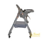 Lindo - Multifunkciós Etetőszék - Ajándék kiegészítőkkel (előke, kanál, villa) - Szürke