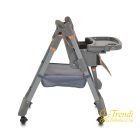 Lindo - Multifunkciós Etetőszék - Ajándék kiegészítőkkel (előke, kanál, villa) - Szürke